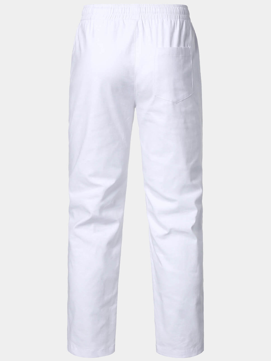 Pantalon Homme Décontracté Uni en Lin et Coton Léger Respirant
