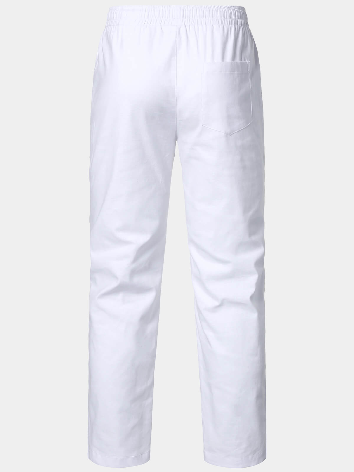 Pantalon Homme Décontracté Uni en Lin et Coton Léger Respirant