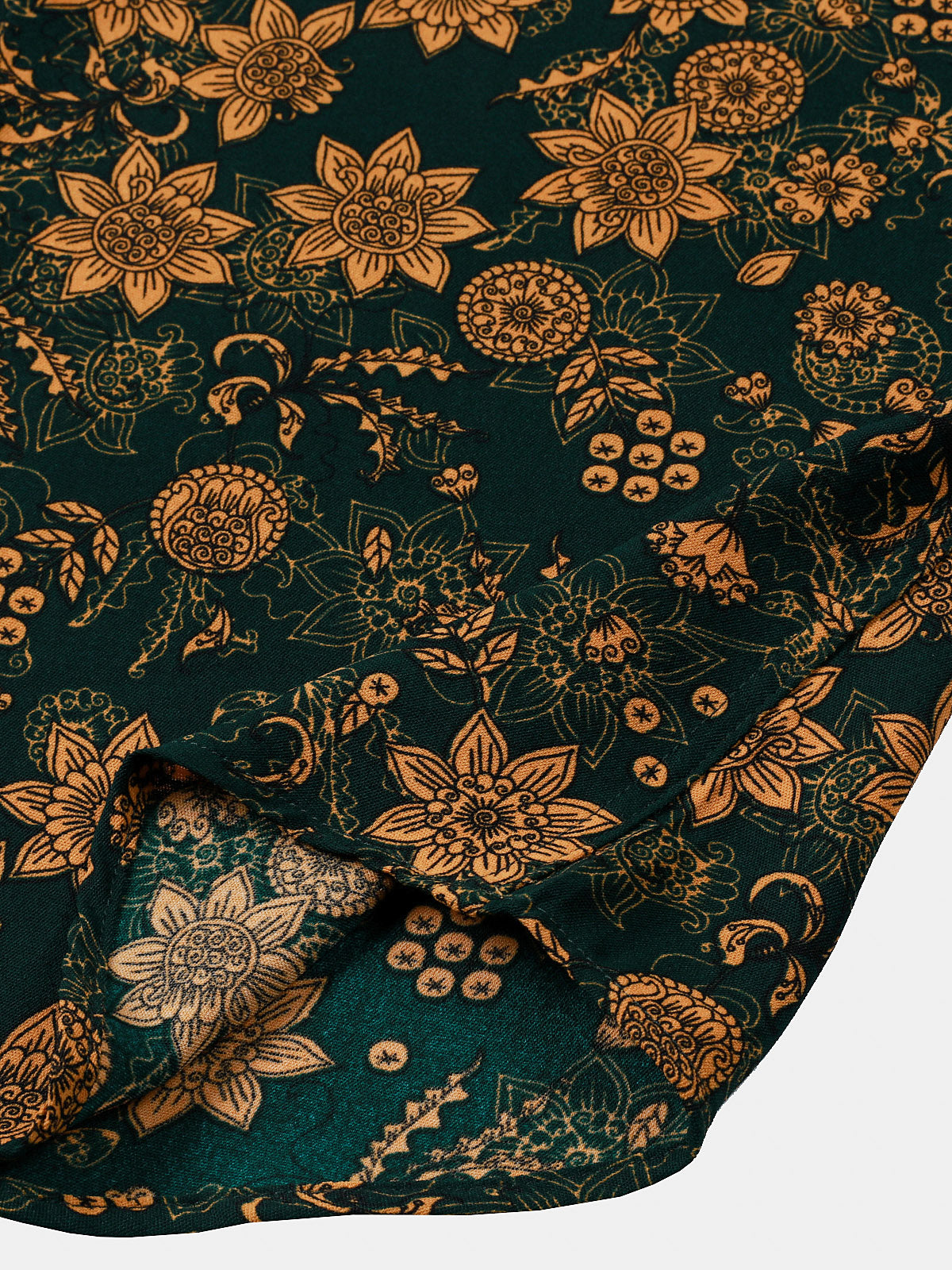 Chemise Homme Imprimé Floral Vintage Style Bohème Casual Manches Courtes