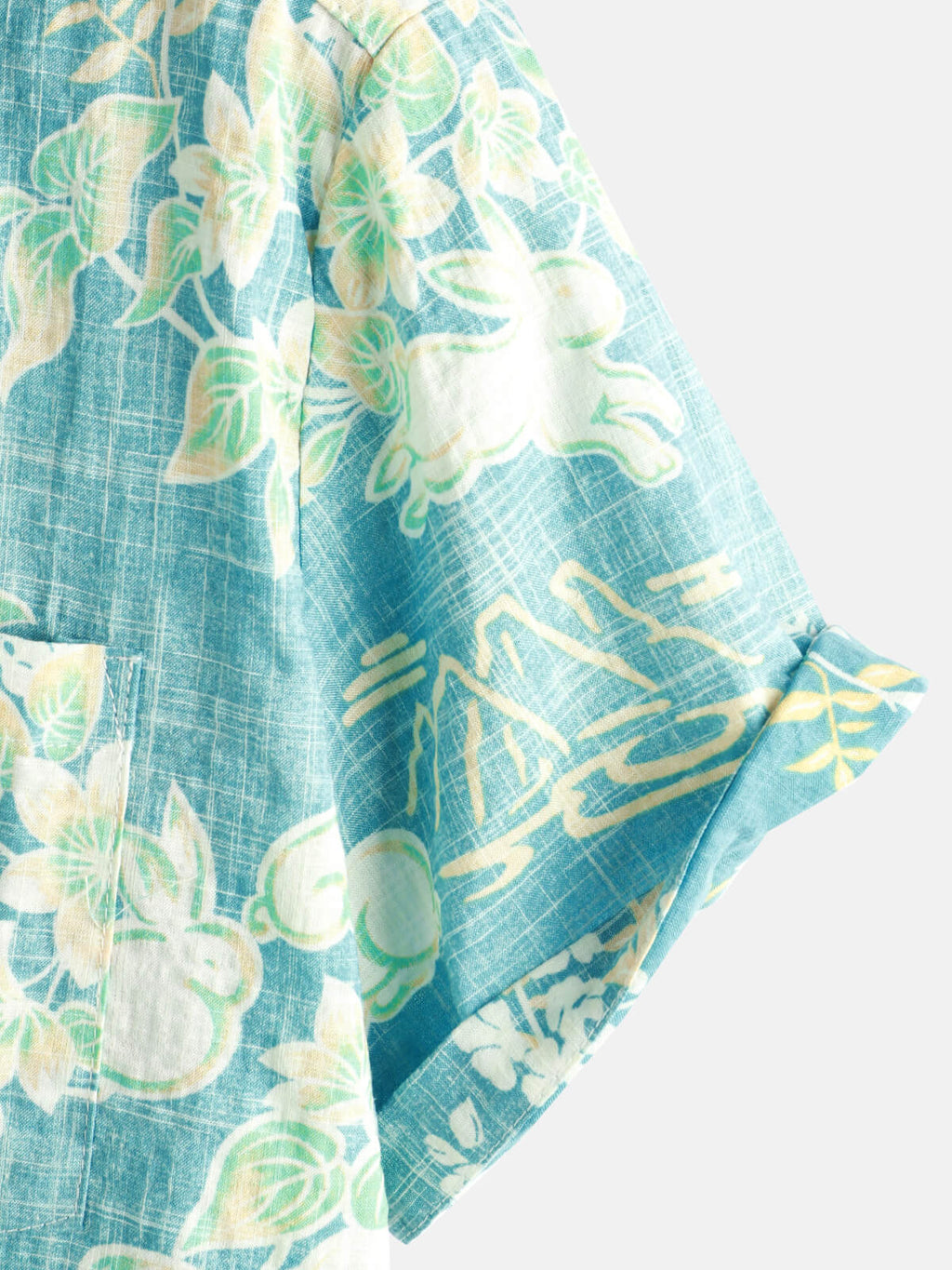 Chemise boutonnée à manches courtes pour homme avec imprimé floral tropical hawaïen vintage