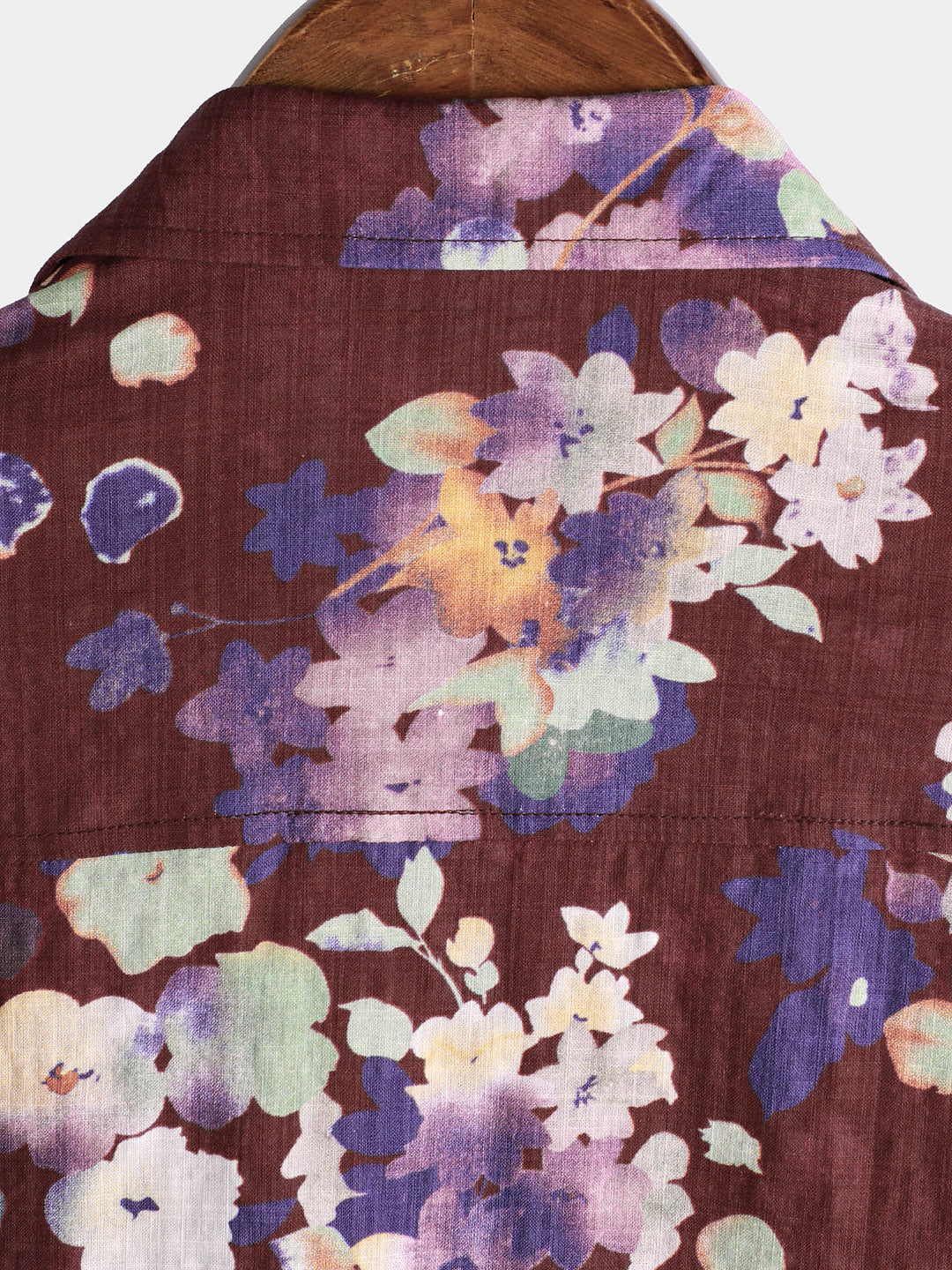 Chemise de plage décontractée à manches courtes en coton à fleurs rouges pour homme