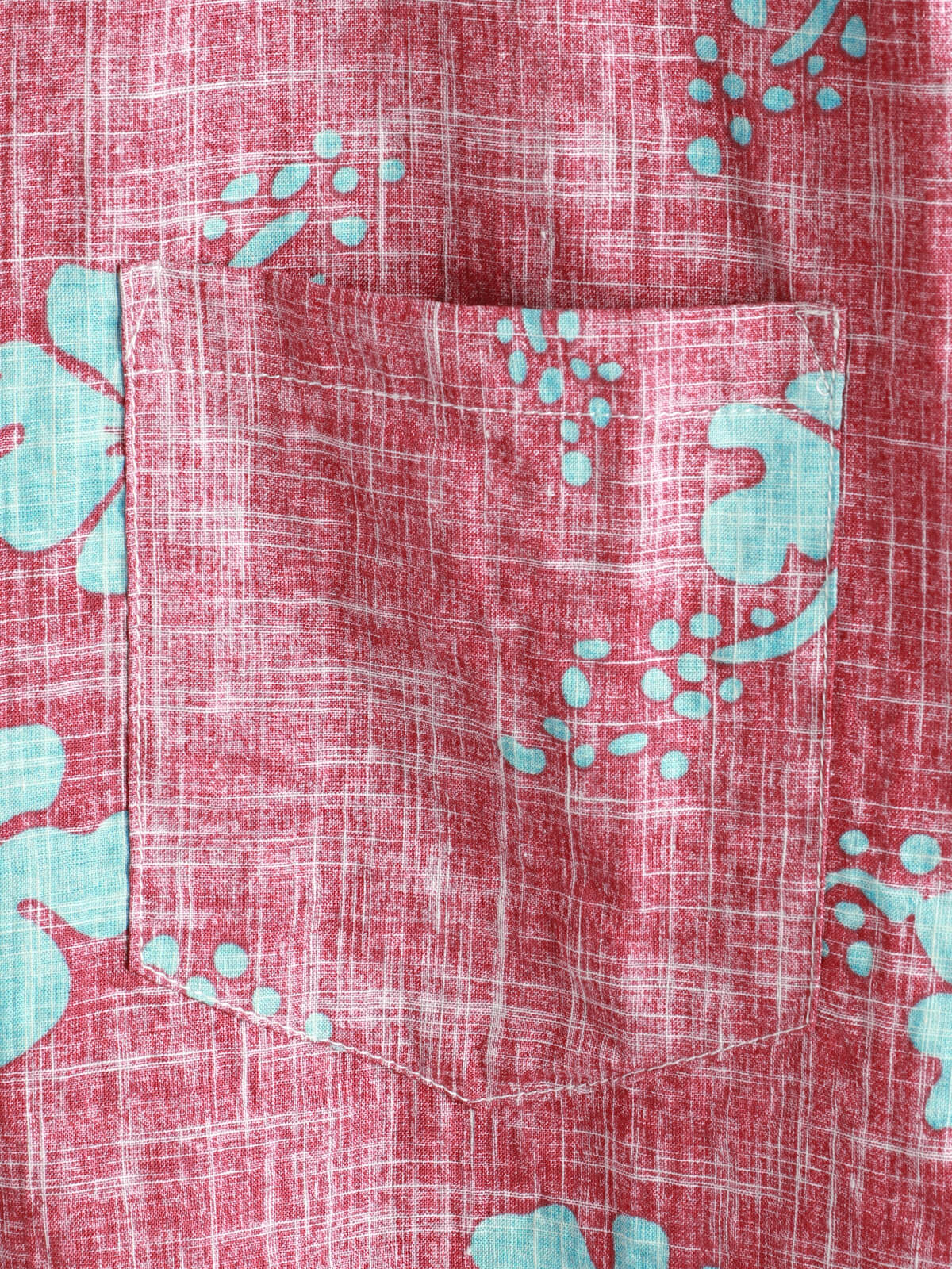 Chemise de Plage Tropicale Hawaïenne Vintage à Manches Courtes pour Homme en Rouge Floral