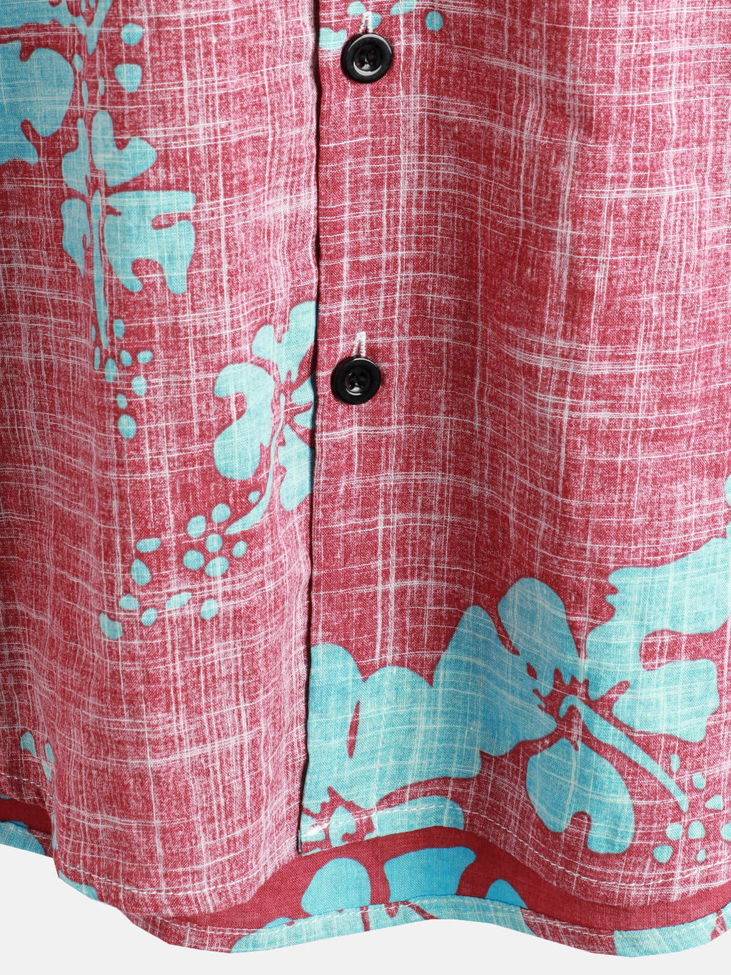 Chemise de Plage Tropicale Hawaïenne Vintage à Manches Courtes pour Homme en Rouge Floral