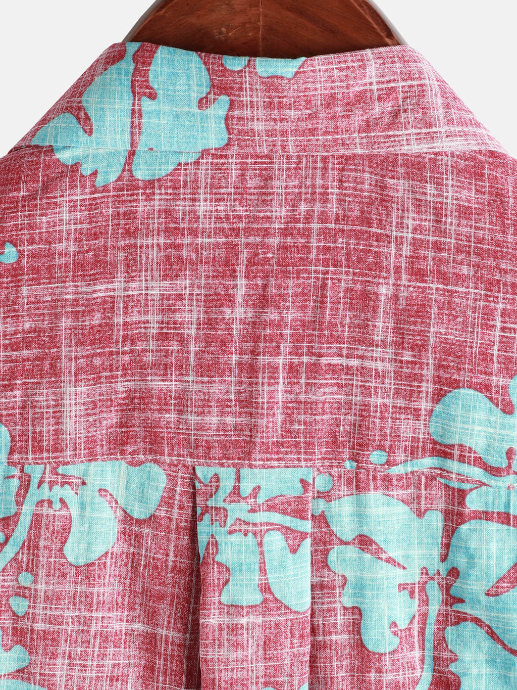 Chemise hawaïenne tropicale de plage boutonnée à manches courtes vintage à fleurs rouges pour hommes