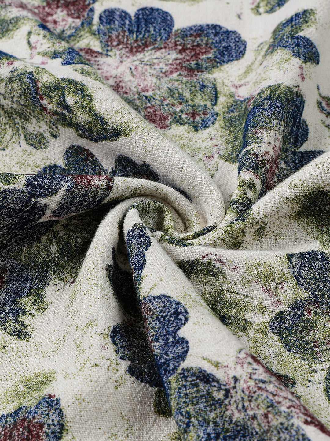 Chemise Homme à Imprimé Floral en Lin et Coton Style Plage Manches Courtes