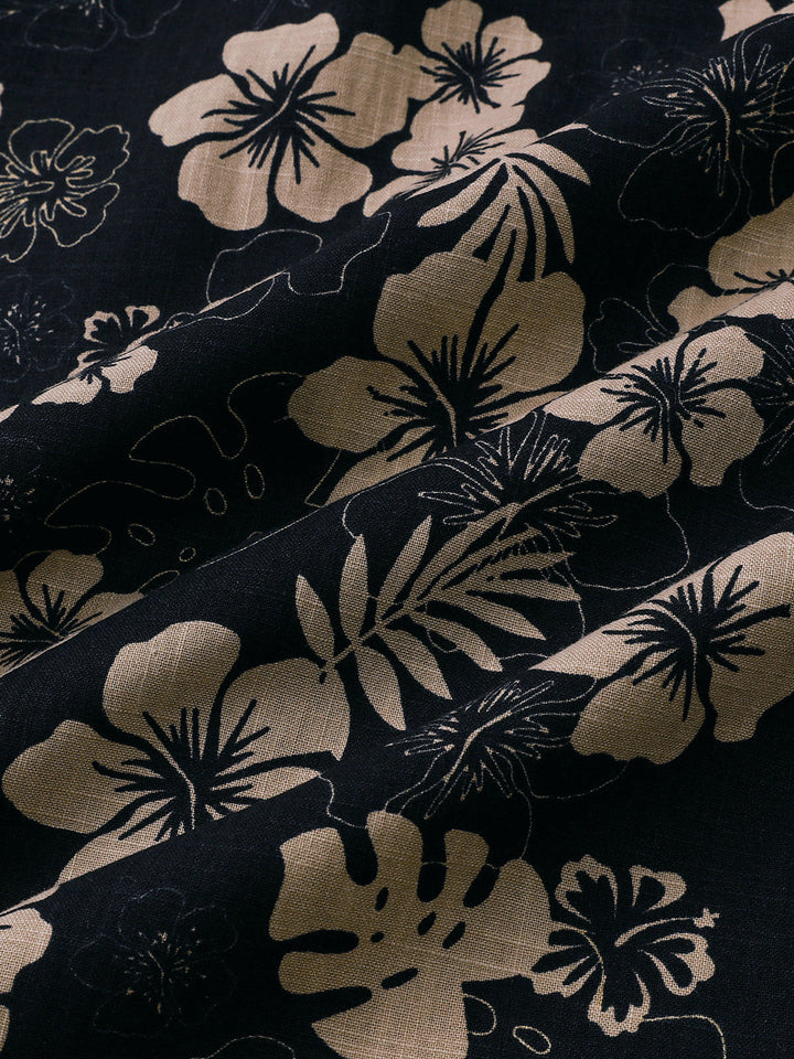 Chemise Homme à Imprimé Floral Style Resort Décontractée d’Été Manches Courtes