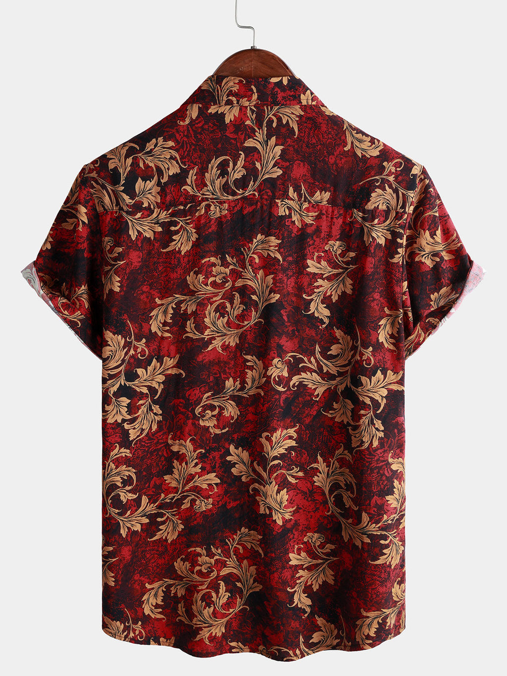 Chemise Homme Fleurie Vintage Manches Courtes Style Hawaïen Été