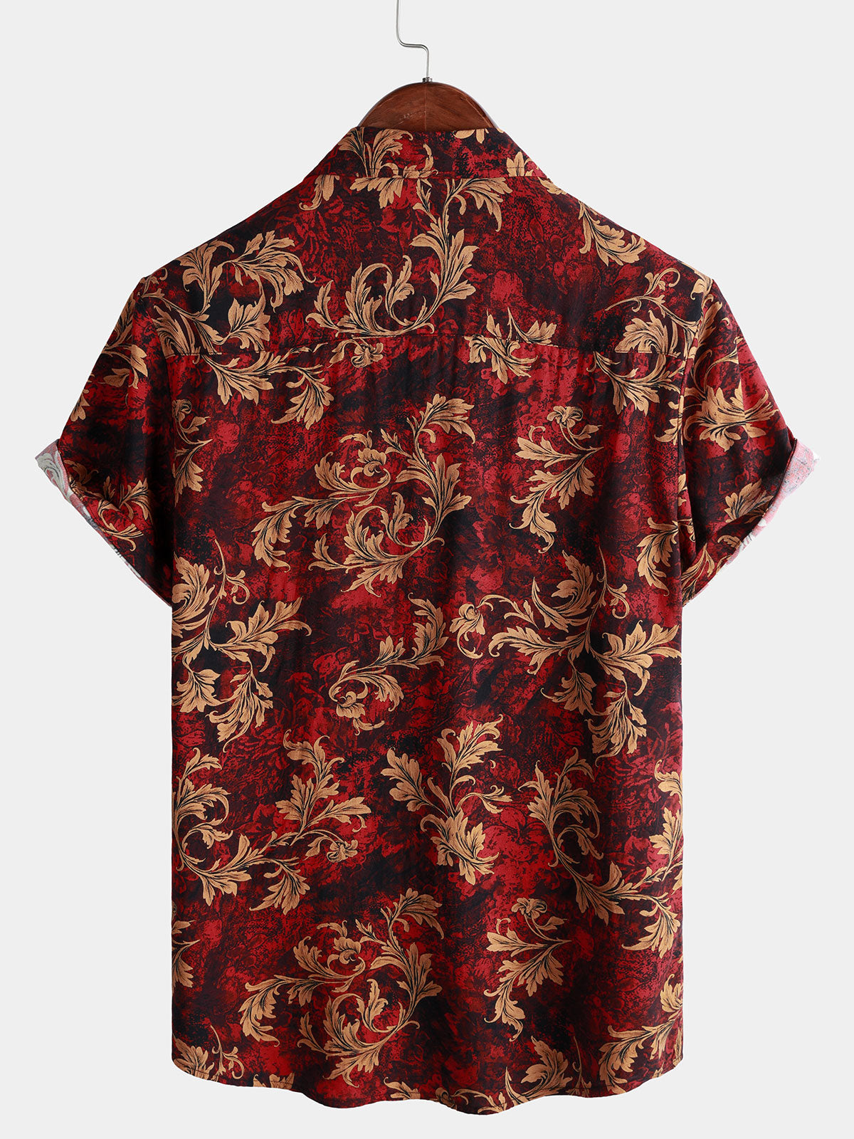 Chemise Homme Fleurie Vintage Manches Courtes Style Hawaïen Été