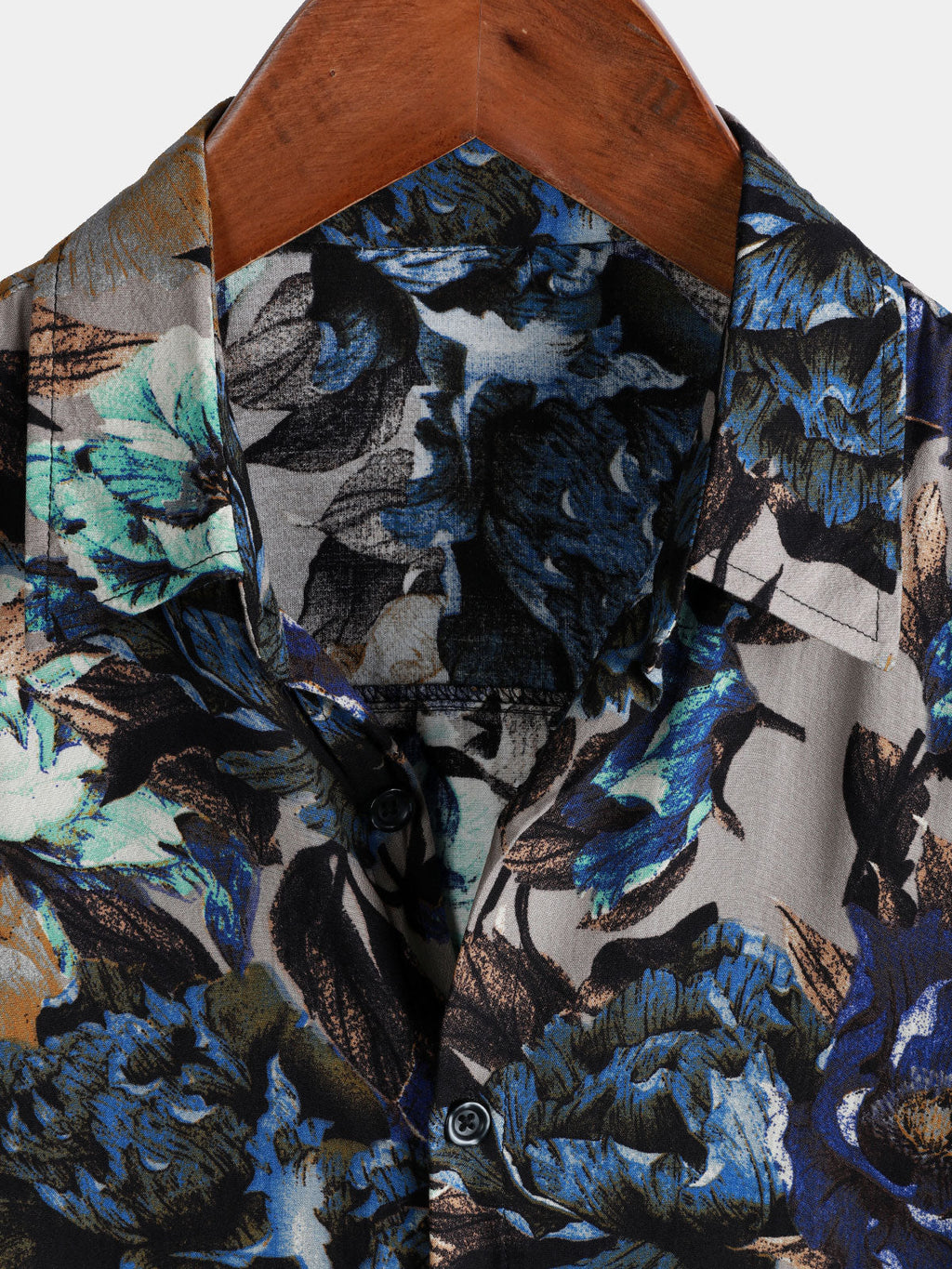 Chemise Homme Fleurie Vintage Manches Courtes Boutonnée
