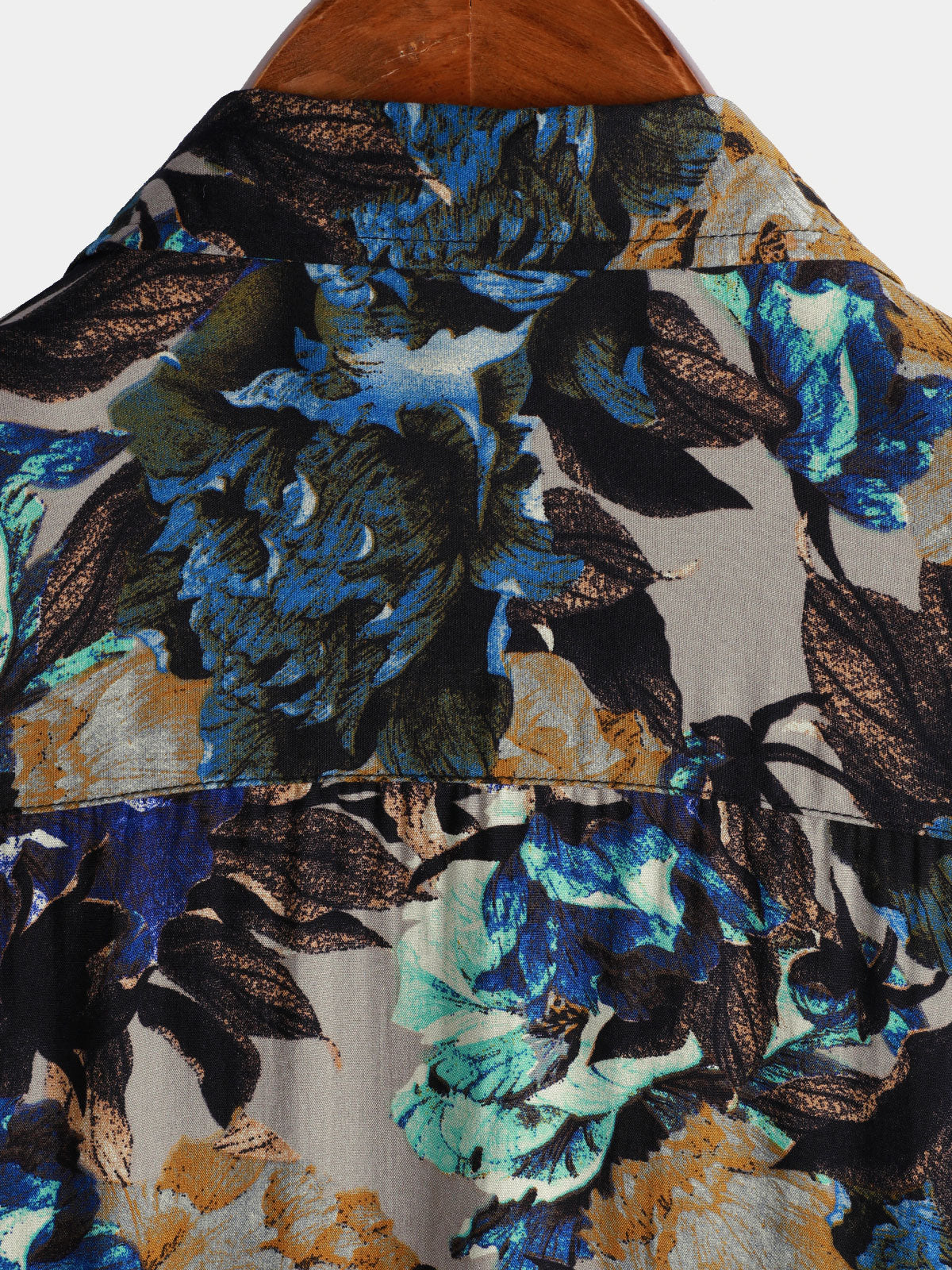 Chemise Homme Fleurie Vintage Manches Courtes Boutonnée
