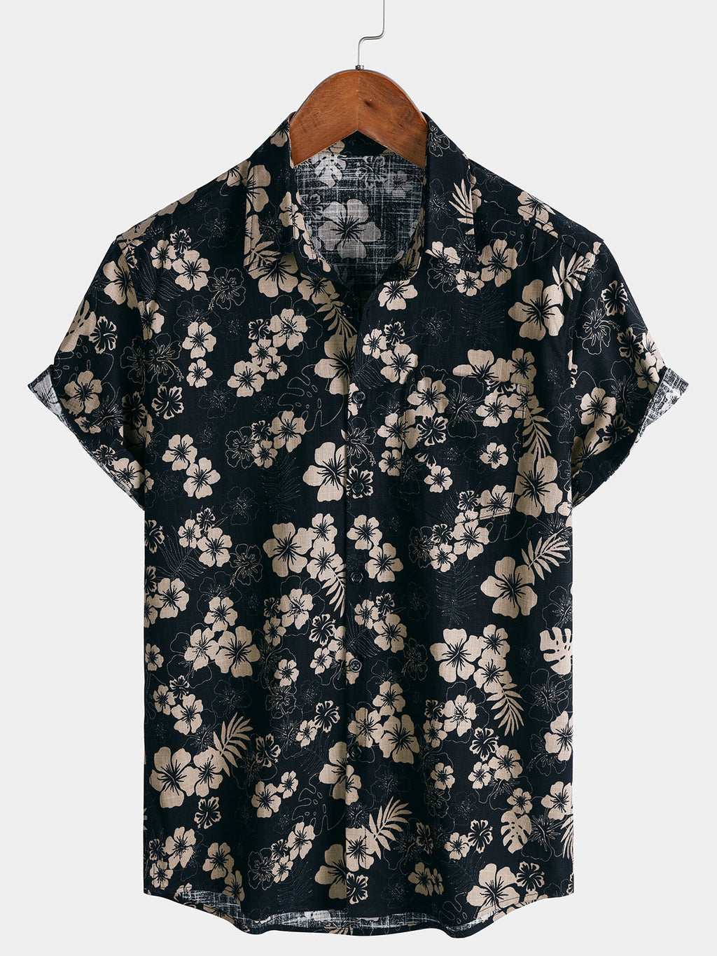 Chemise Homme à Imprimé Floral Style Resort Décontractée d’Été Manches Courtes