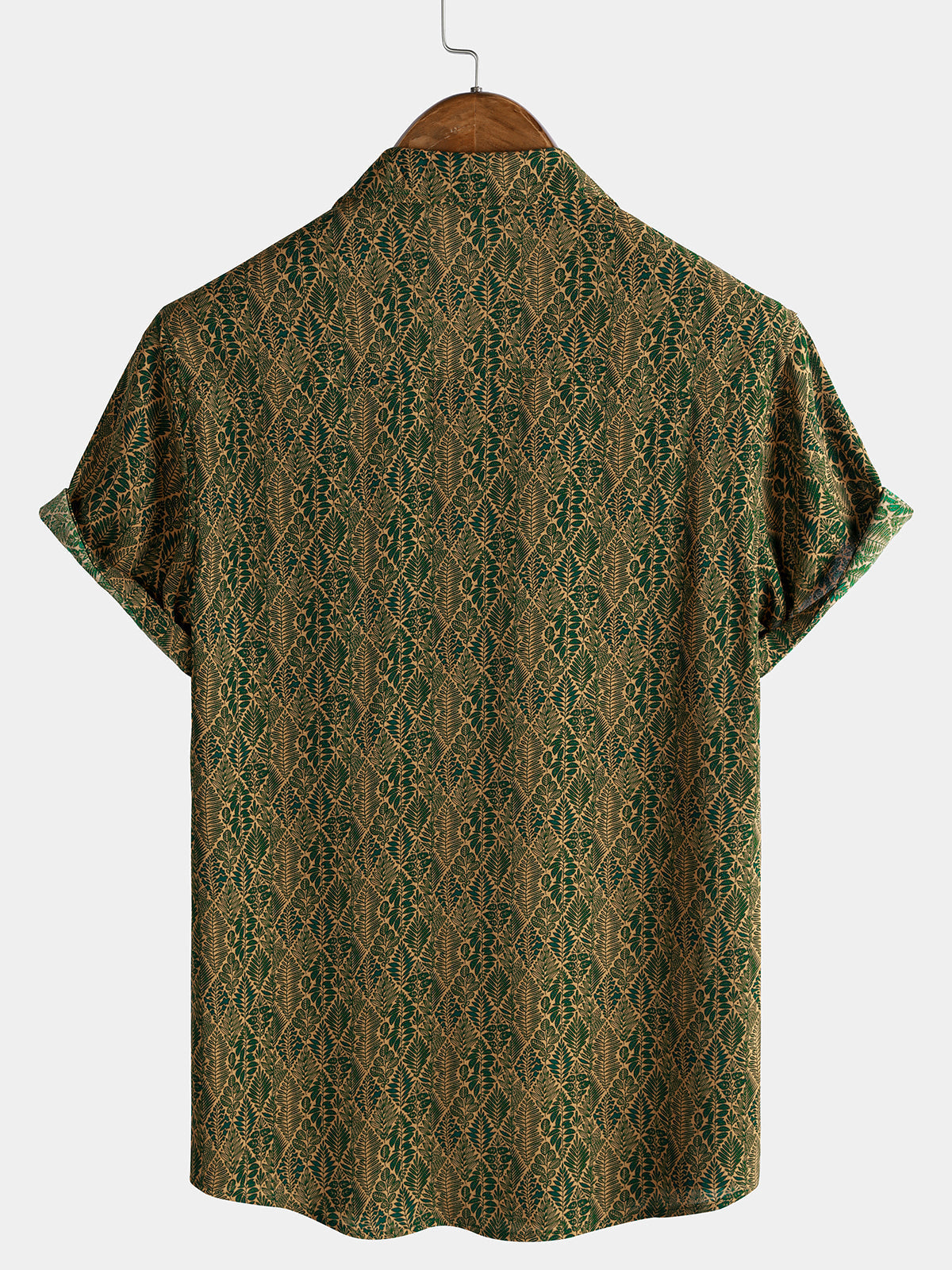 Chemise Homme d’Été Imprimé Botanique à Manches Courtes