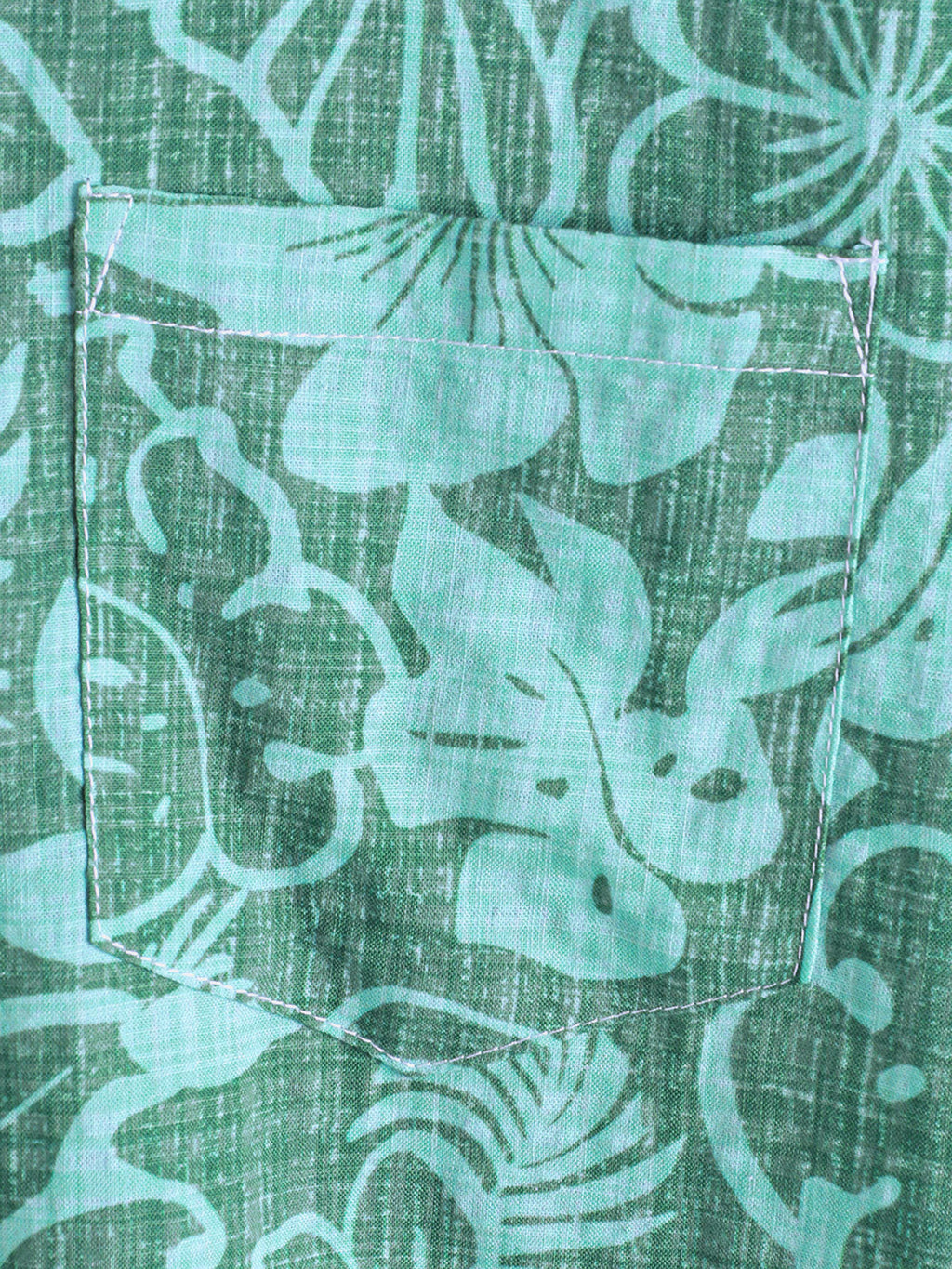Chemise hawaïenne à manches courtes pour homme, motif tropical, été, vert