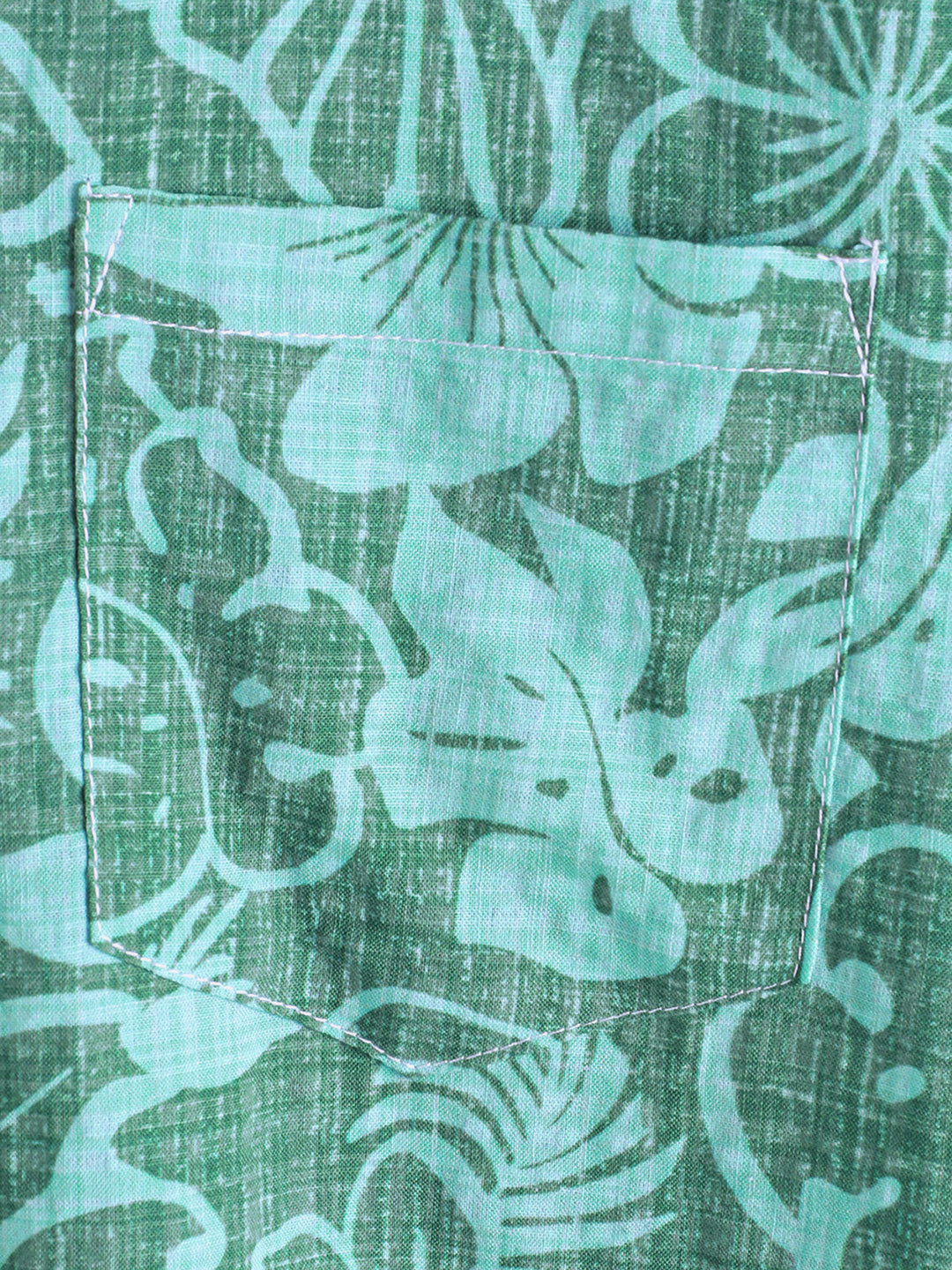 Chemise hawaïenne à manches courtes pour homme, motif tropical, été, vert