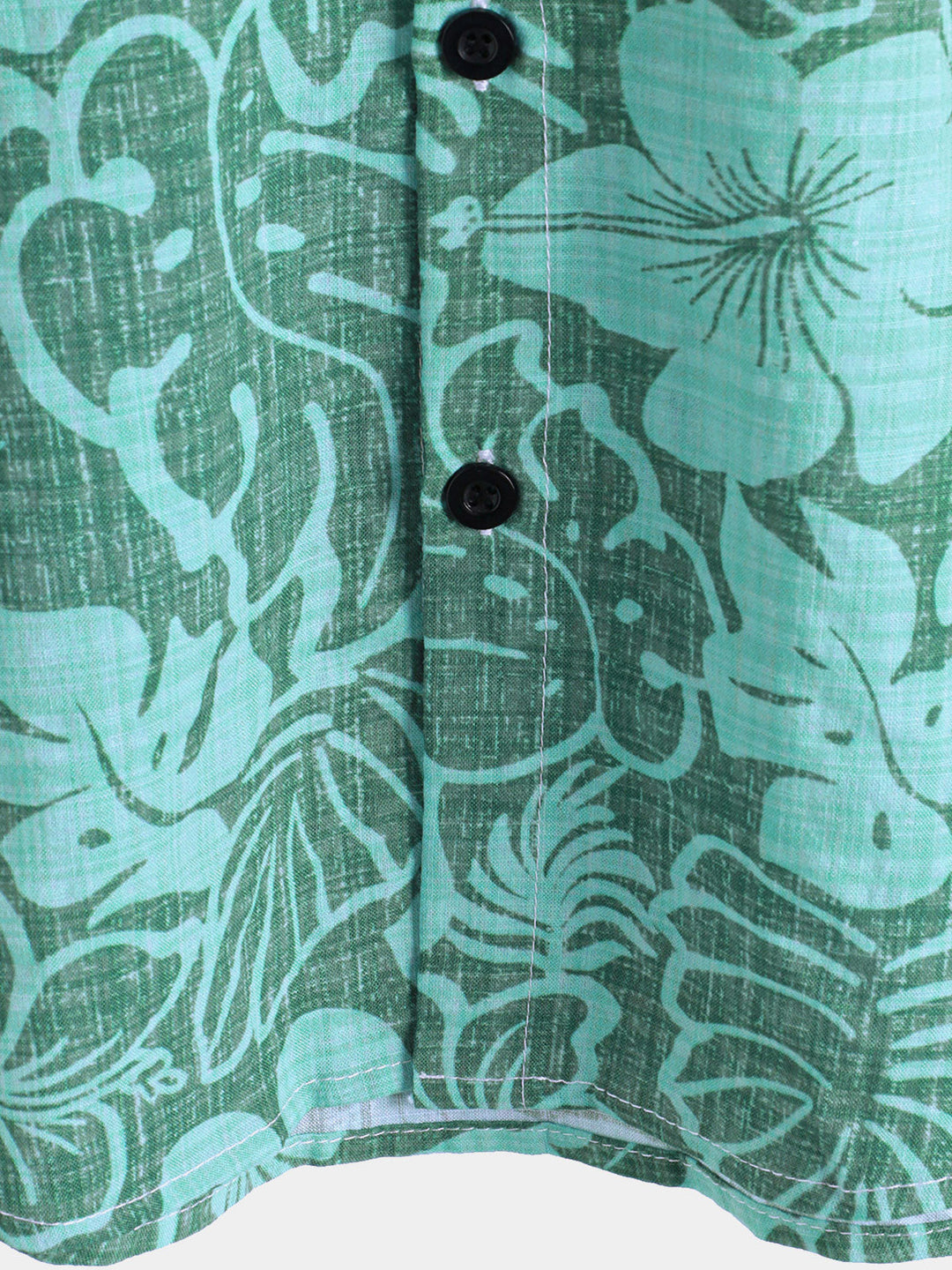 Chemise hawaïenne à manches courtes pour homme, motif tropical, été, vert