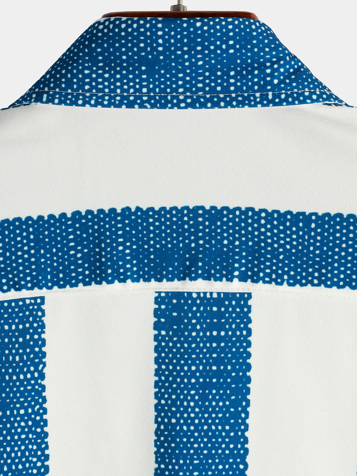 Chemise à manches courtes décontractée à rayures verticales bleu vintage pour hommes
