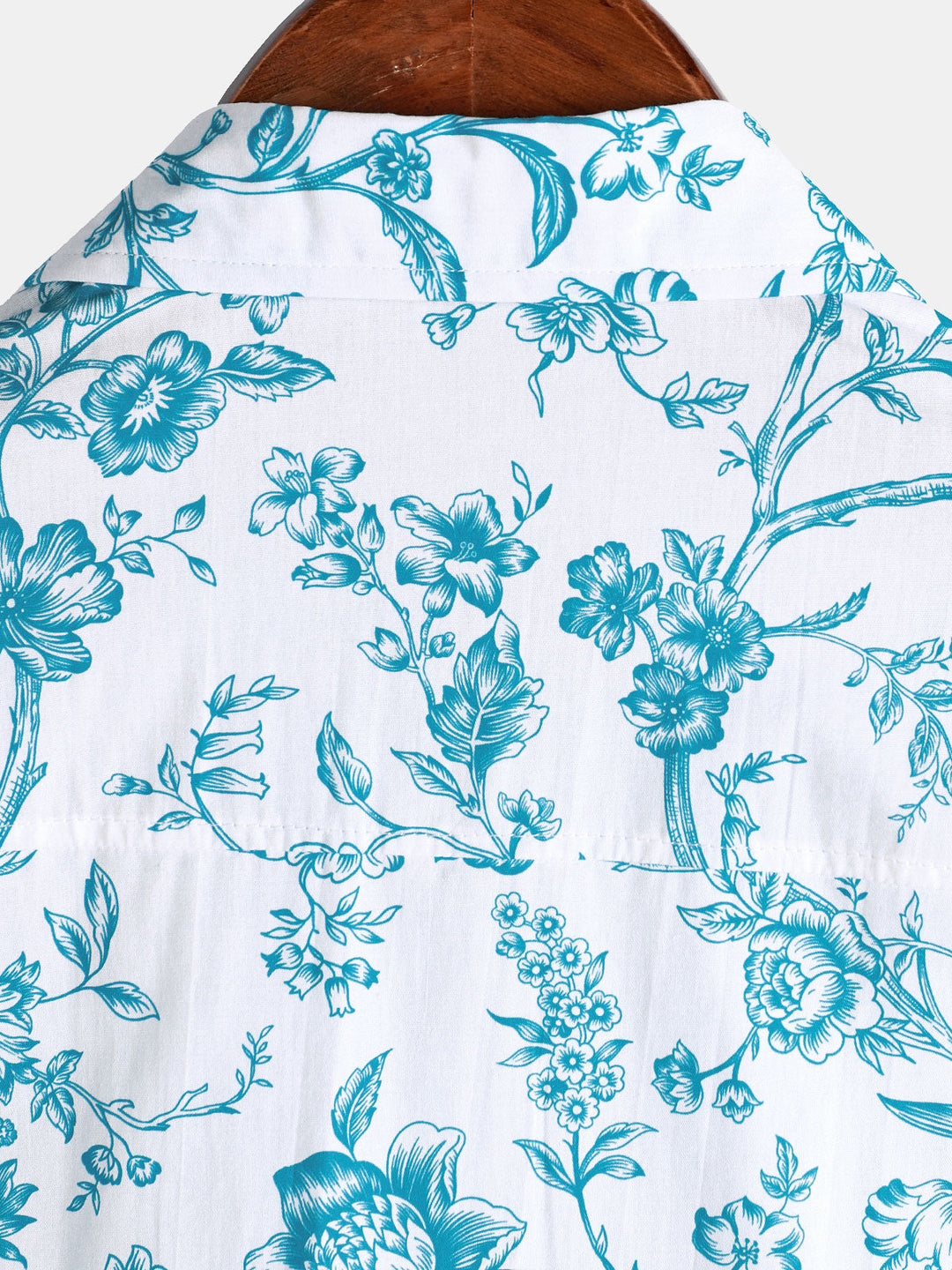 Chemise à manches courtes en coton fleuri pour homme