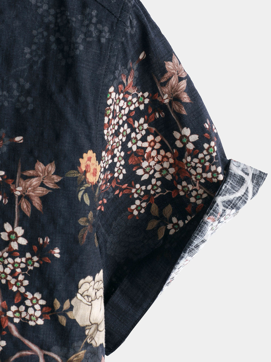 Chemise boutonnée à manches courtes pour homme, motif floral rétro, idéale pour les vacances