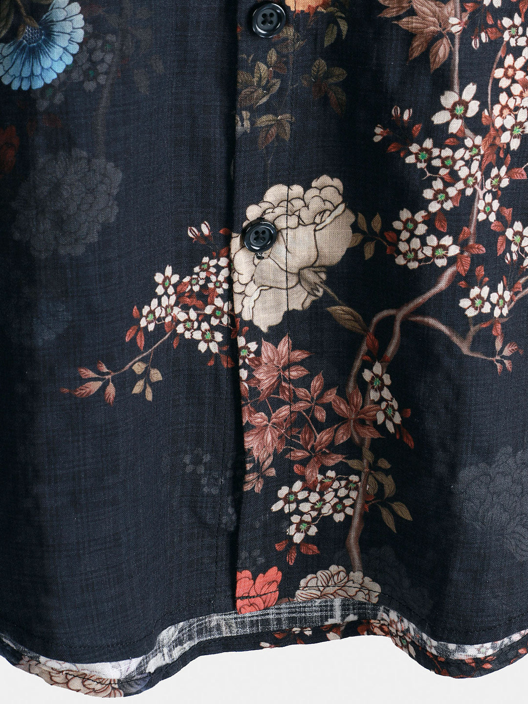 Chemise boutonnée à manches courtes pour homme, motif floral rétro, idéale pour les vacances