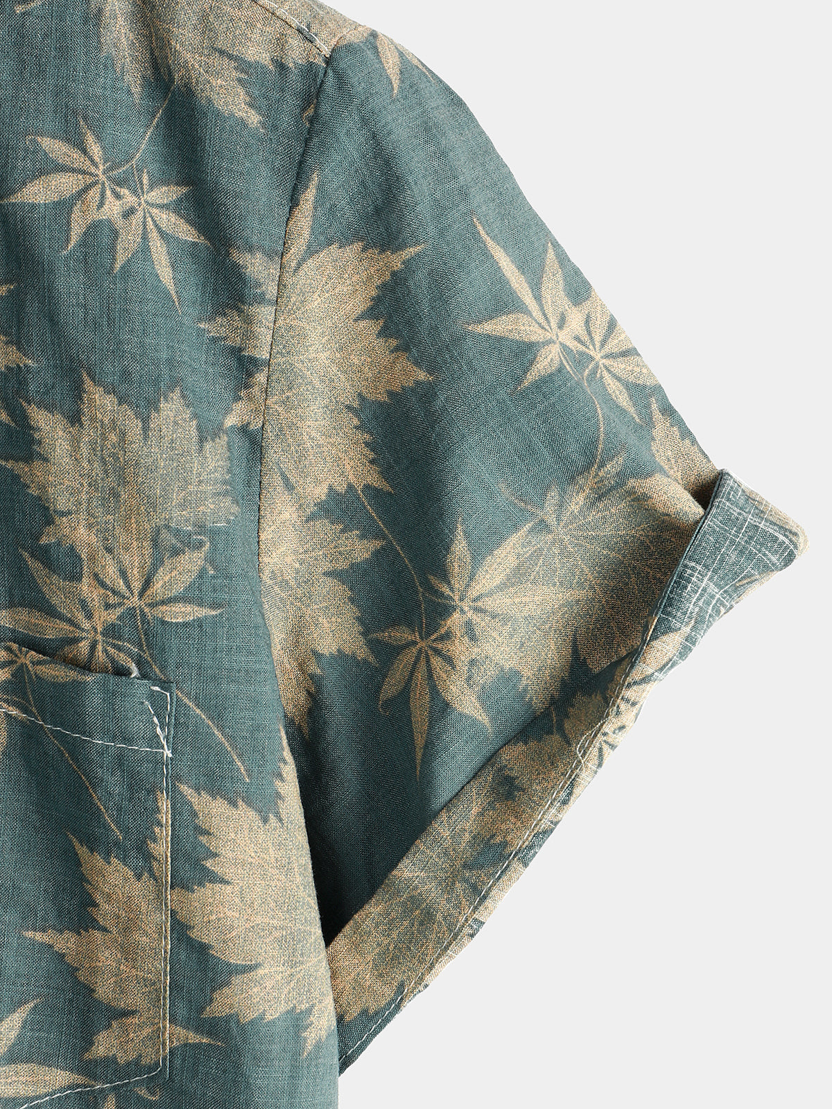 T-shirt d'été à manches courtes pour homme avec design de feuille d'érable