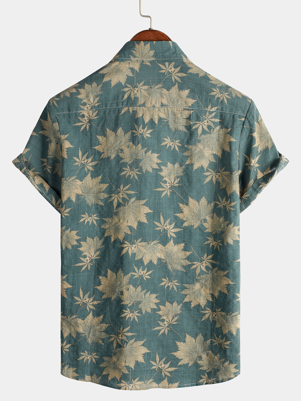 T-shirt d'été à manches courtes pour homme avec design de feuille d'érable