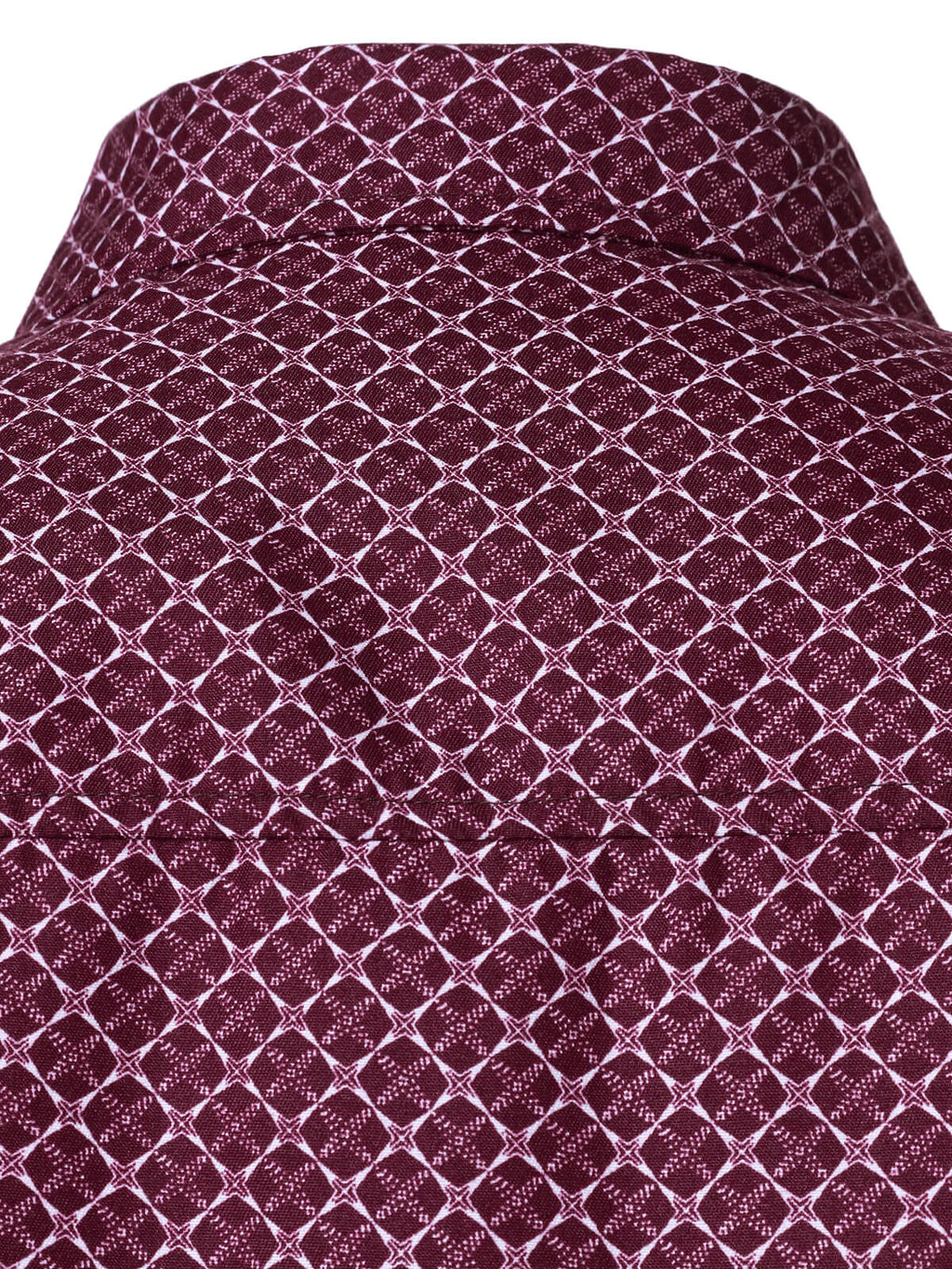 Chemise rouge à manches longues et imprimé géométrique pour homme