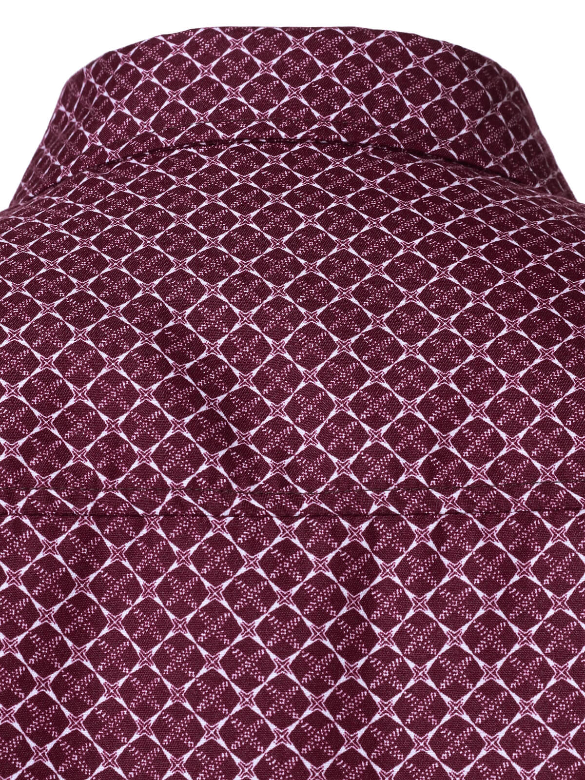 Chemise rouge à manches longues et imprimé géométrique pour homme