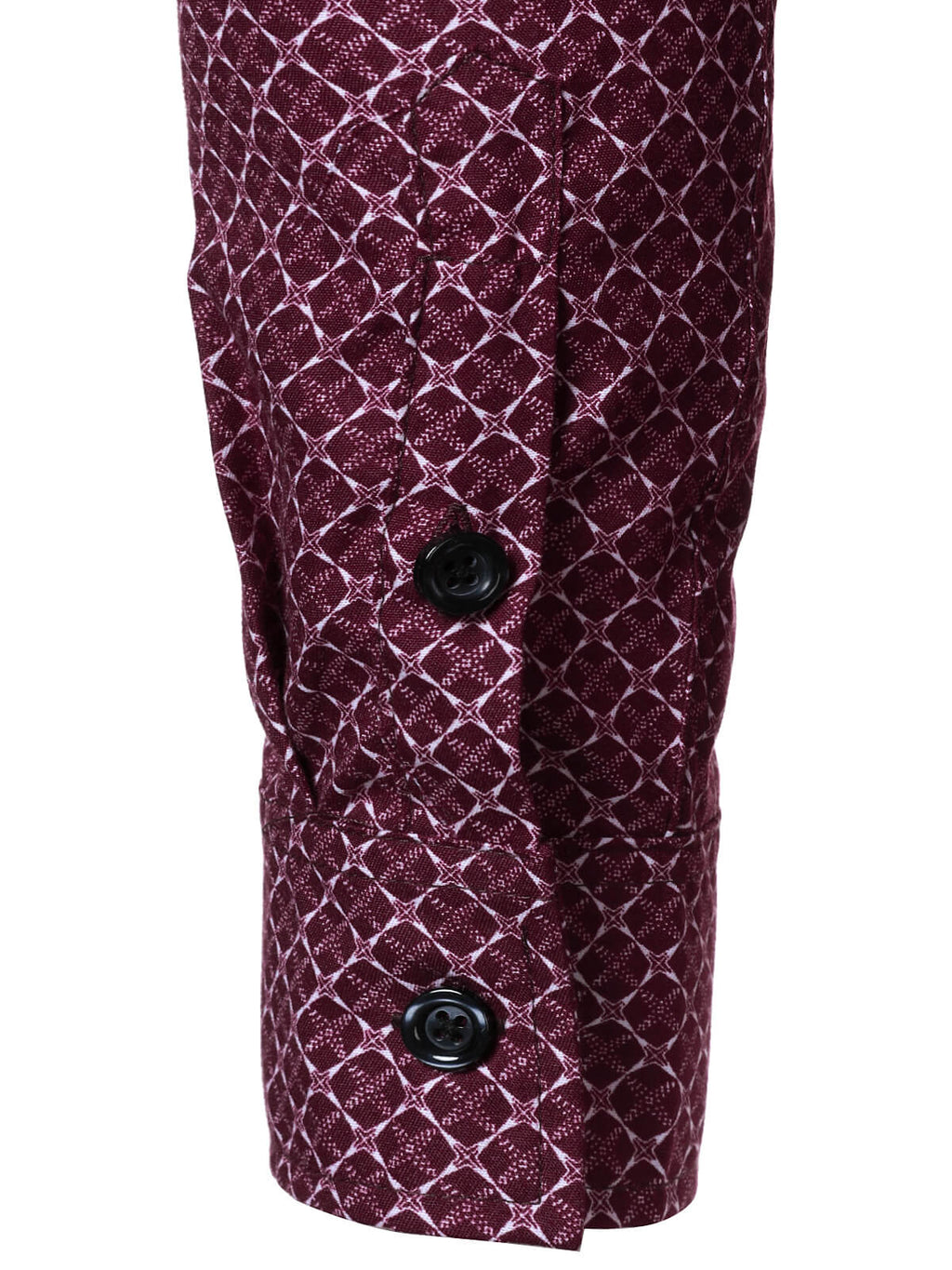 Chemise rouge à manches longues et imprimé géométrique pour homme