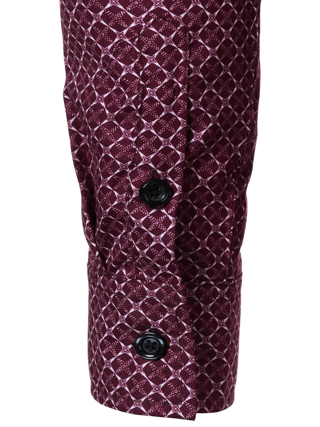 Chemise rouge à manches longues et imprimé géométrique pour homme