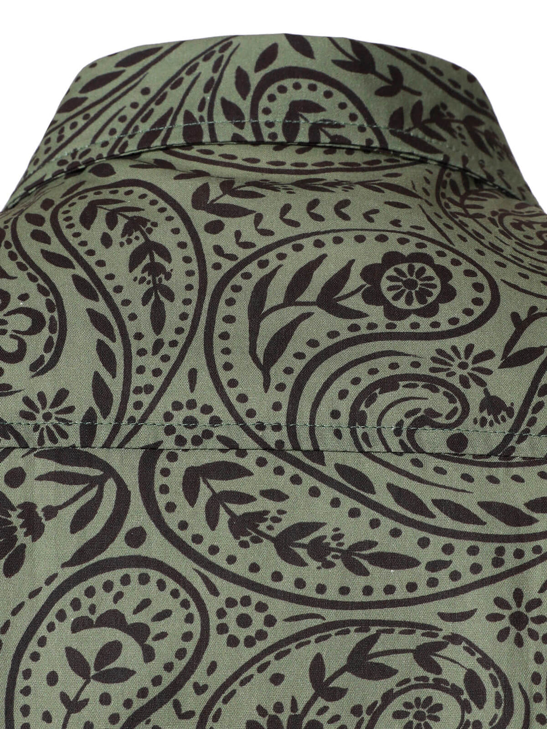 Chemise à manches longues en coton respirant à motif cachemire rétro pour homme