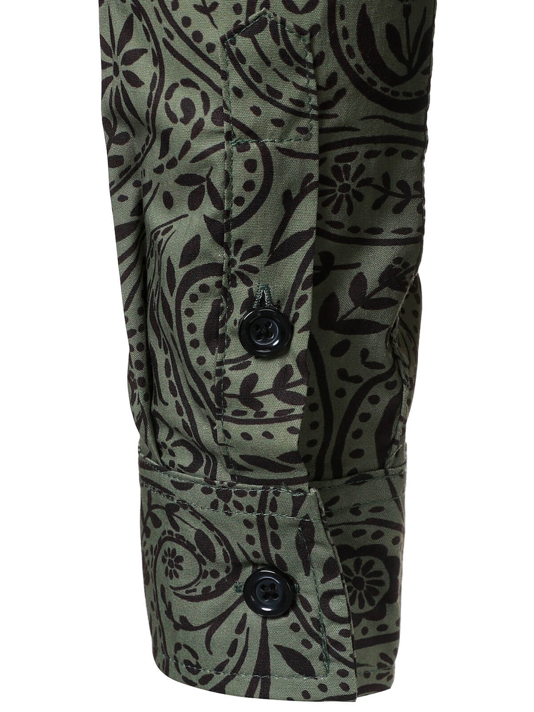Chemise à manches longues en coton respirant à motif cachemire rétro pour homme