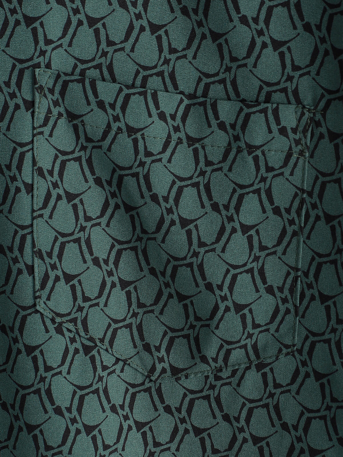Chemise de Homme Casual de Vacances à Manches Courtes Verte avec Boutons
