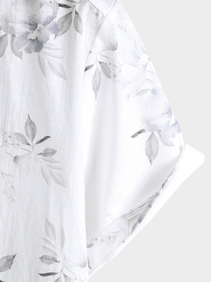 Chemise à manches courtes à imprimé floral élégant pour hommes