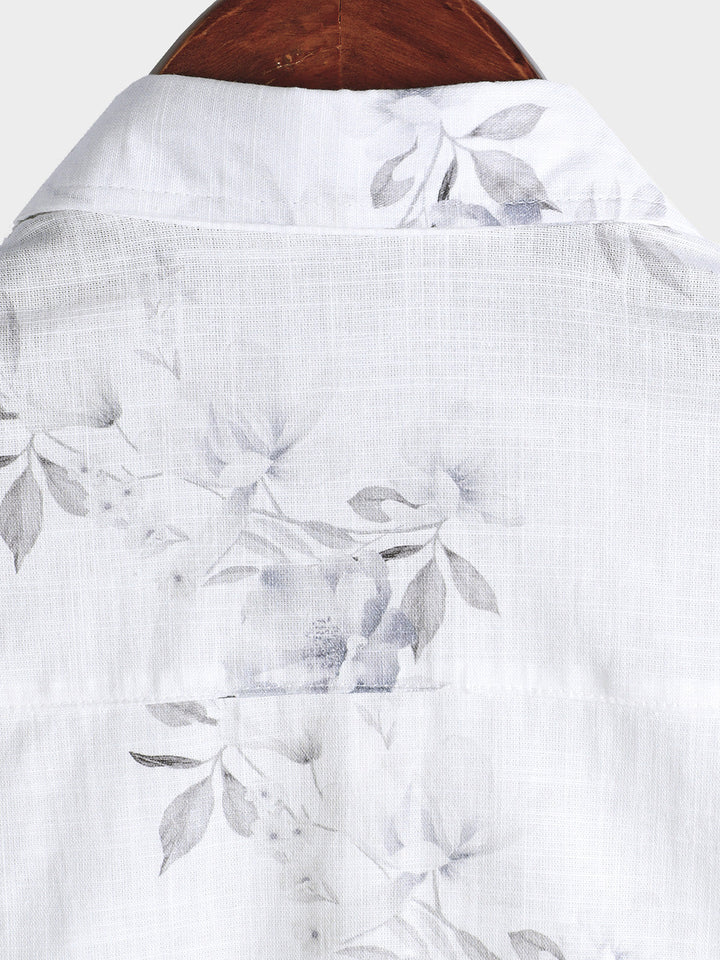 Chemise à manches courtes à imprimé floral élégant pour hommes