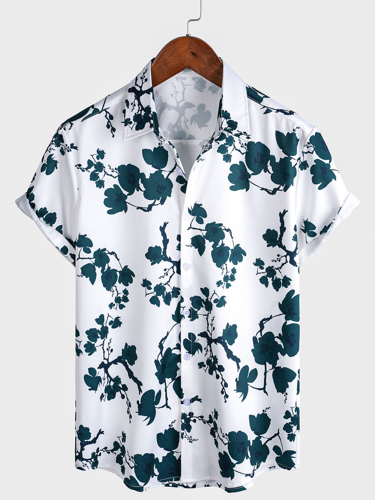 Chemise d'Été Florale à Manches Courtes pour Homme