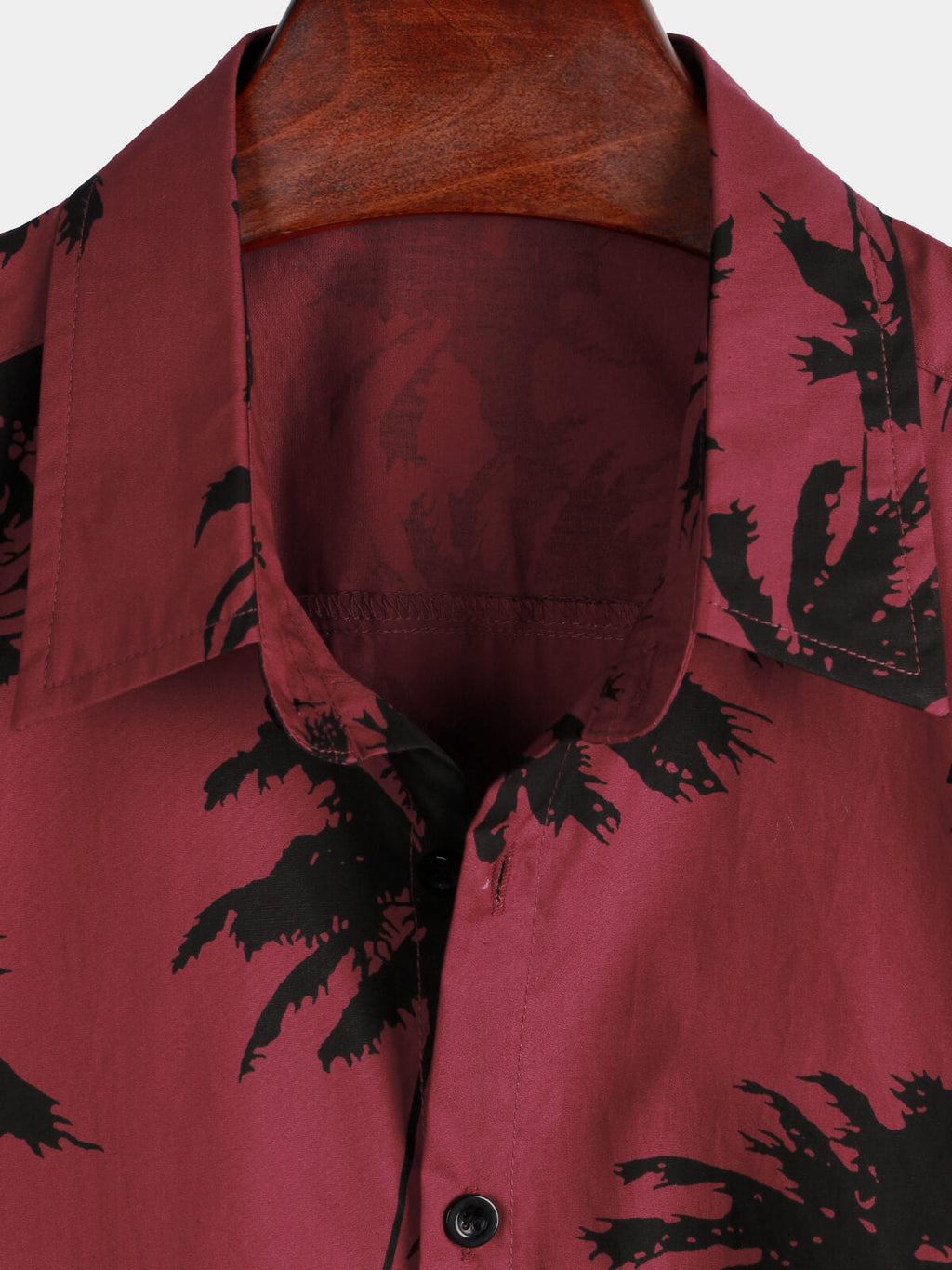 Chemise à Manches Courtes avec Col et Imprimé de Palmiers pour Homme