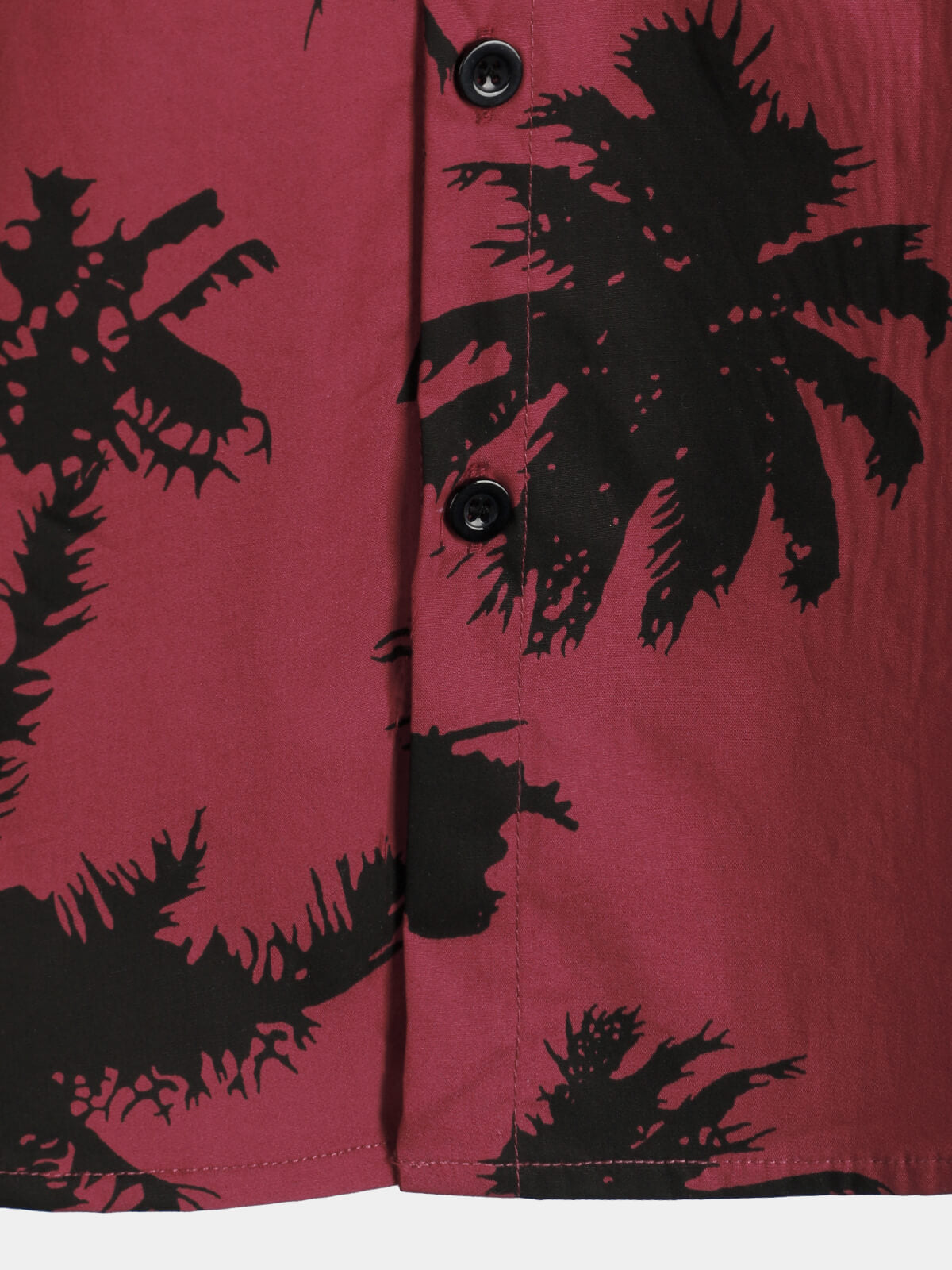 Chemise à Manches Courtes avec Col et Imprimé de Palmiers pour Homme