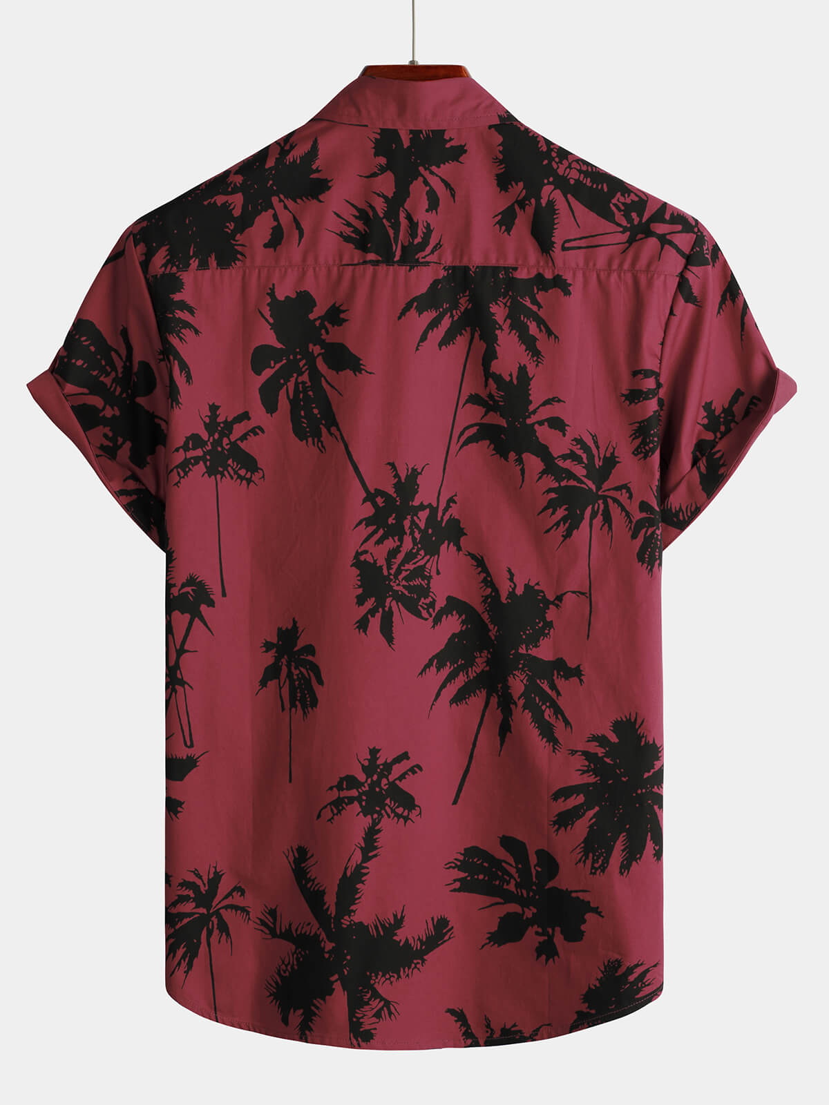 Chemise à Manches Courtes avec Col et Imprimé de Palmiers pour Homme