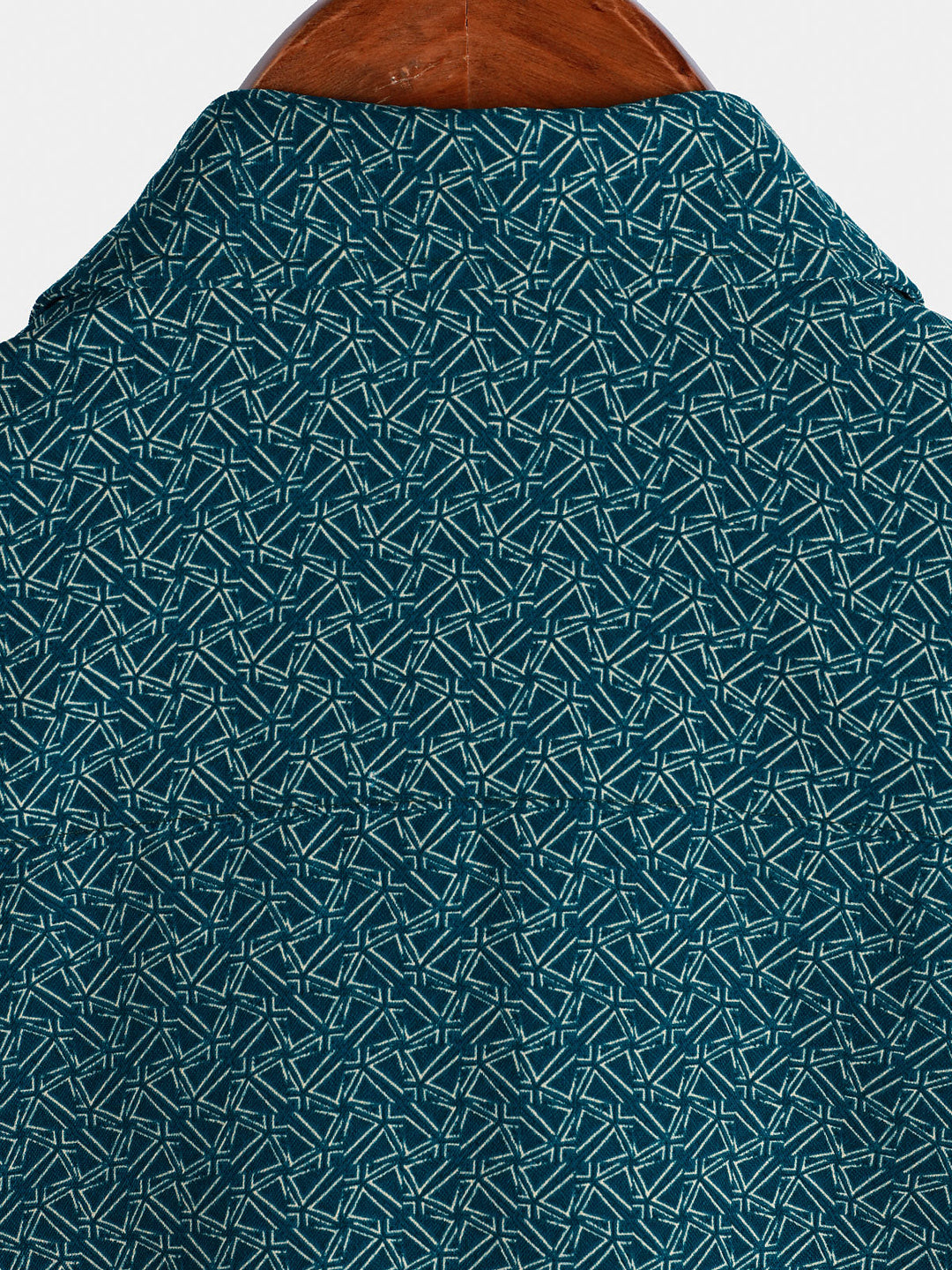 Chemise décontractée à manches courtes et poches pour homme, imprimé géométrique