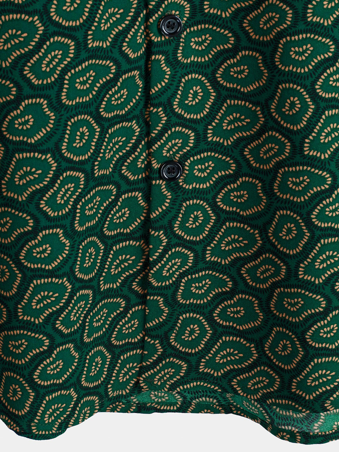 Chemise à manches courtes et poche pour homme, motif abstrait vert