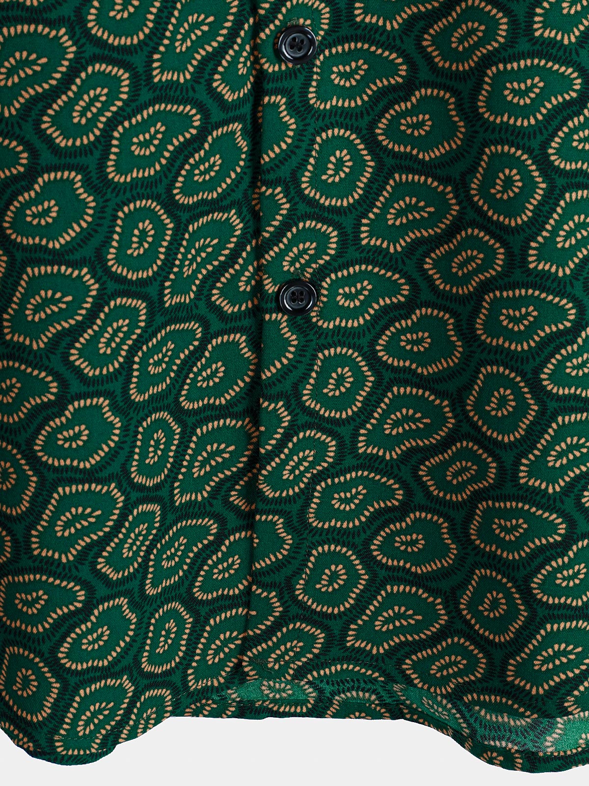 Chemise à manches courtes et poche pour homme, motif abstrait vert