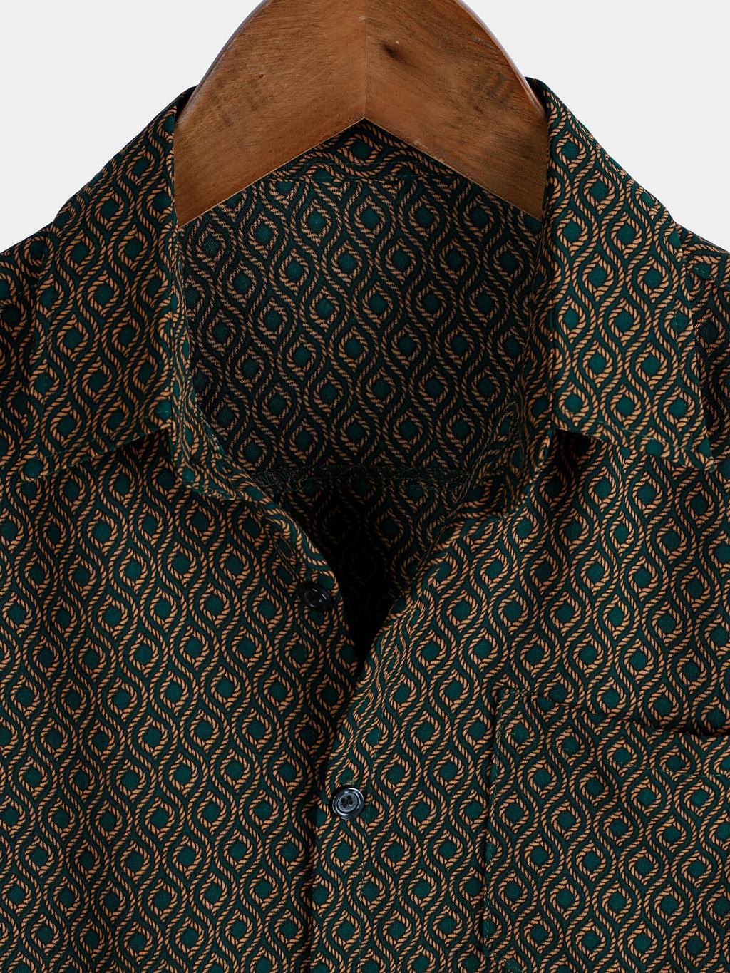 Chemise Retro à Manches Courtes avec Boutons Casual pour Homme