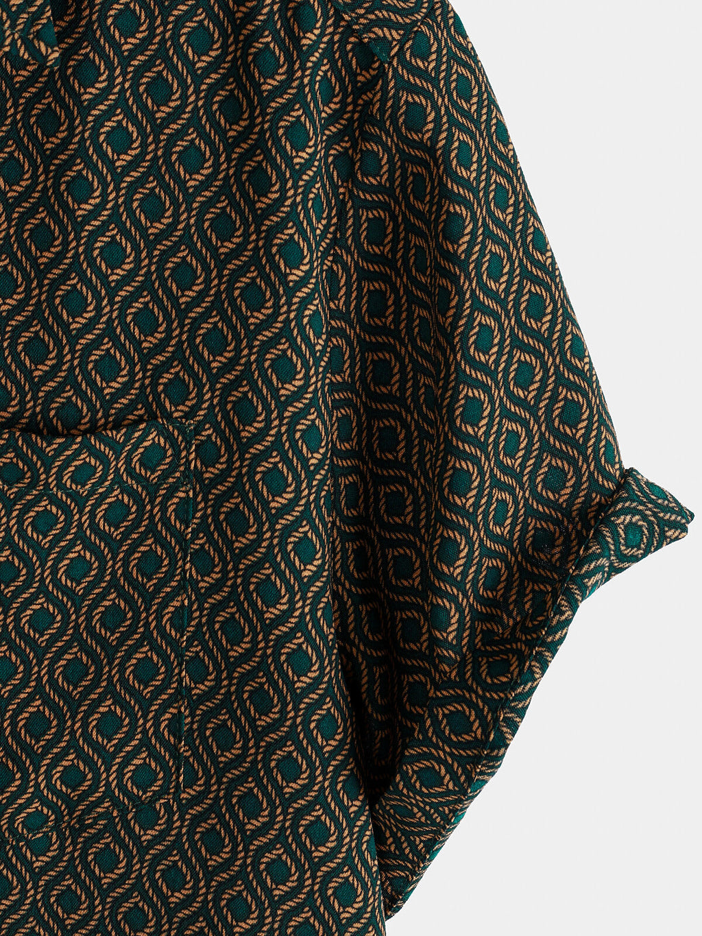 Chemise Retro à Manches Courtes avec Boutons Casual pour Homme