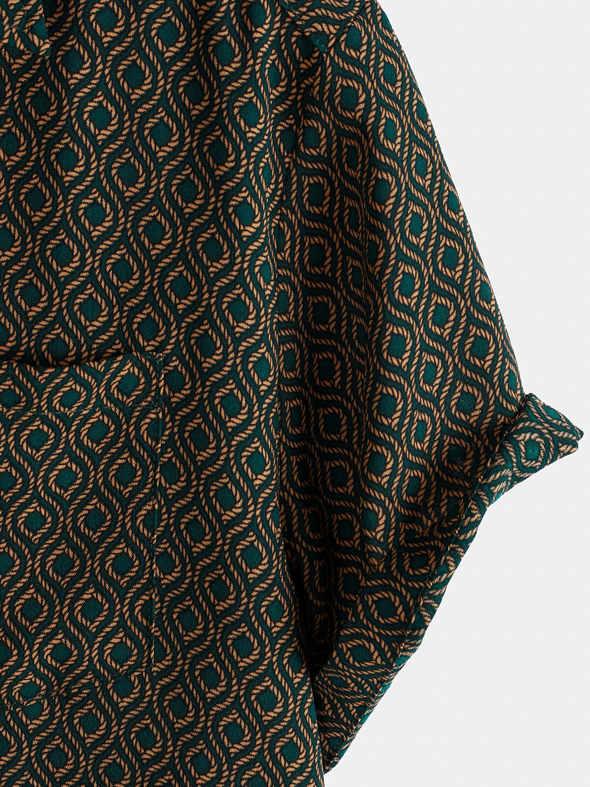Chemise Retro à Manches Courtes avec Boutons Casual pour Homme