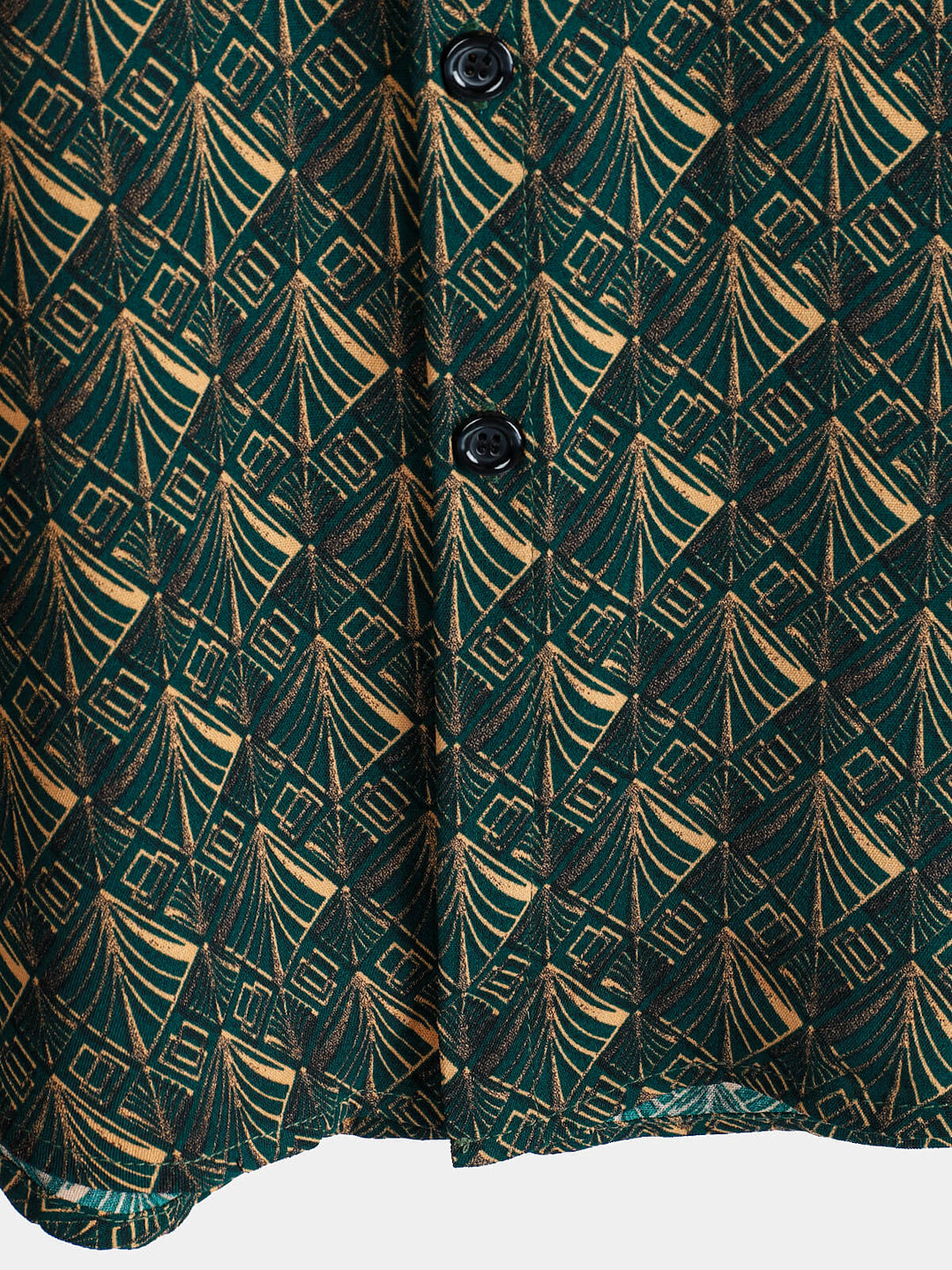 Chemise de vacances à manches courtes et poches à imprimé géométrique rétro pour homme