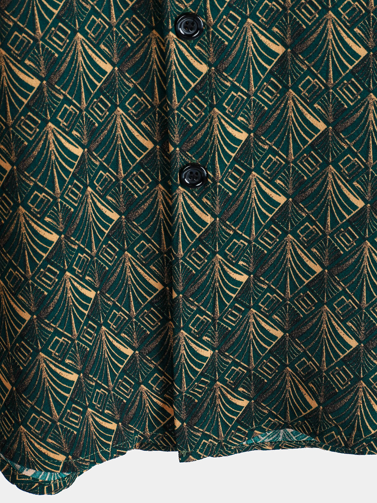 Chemise de vacances à manches courtes et poches à imprimé géométrique rétro pour homme
