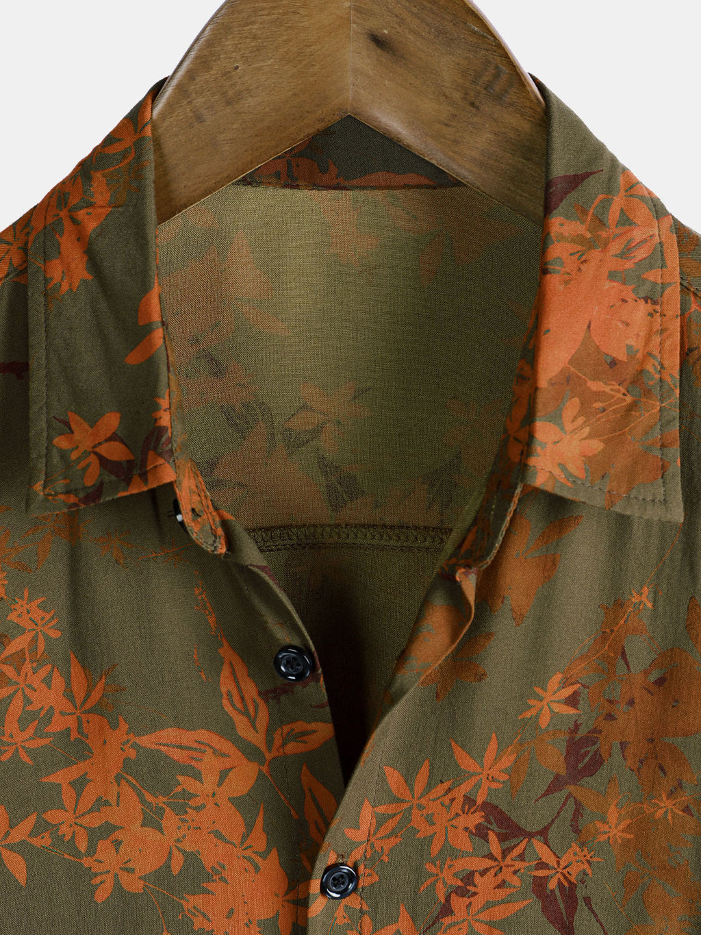 Chemise de plage boutonnée à manches courtes et motif floral vintage pour homme