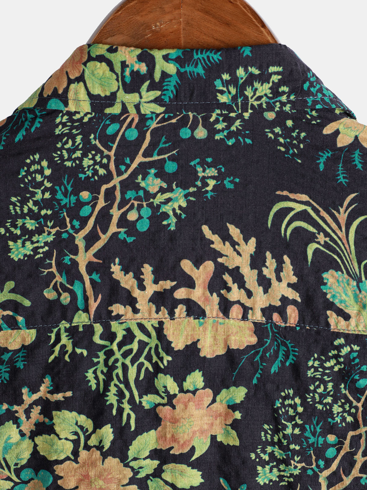 Chemise hawaïenne à manches courtes et poches à imprimé botanique pour homme