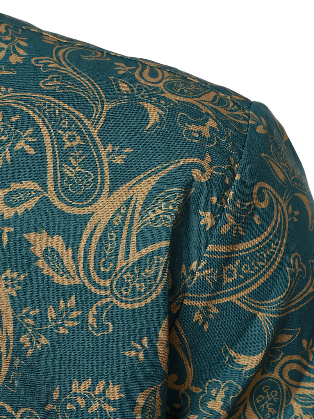 Chemise à manches longues en coton à imprimé cachemire pour homme