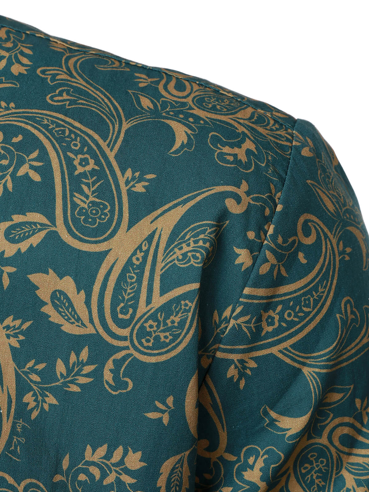 Chemise à manches longues en coton à imprimé cachemire pour homme